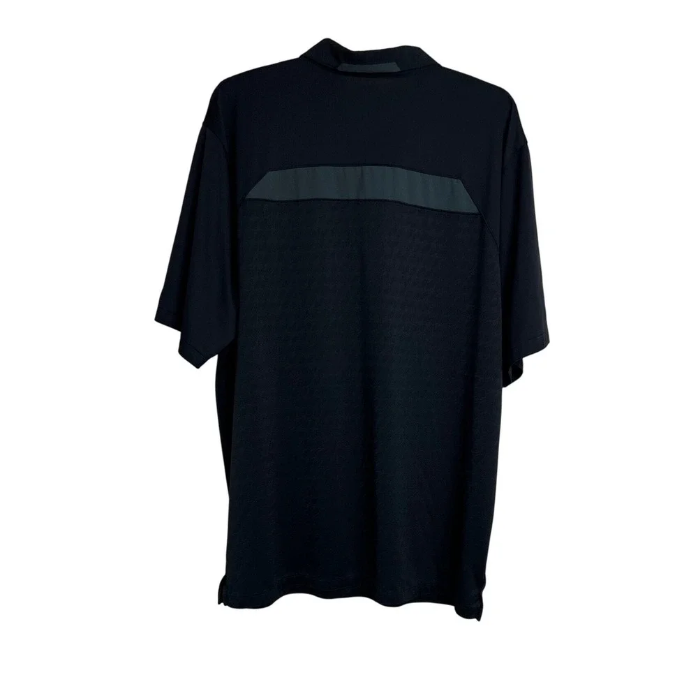 Nike‎ Panthers Polo Mens XL Black Dri-Fit Short Sleeve Golf Shirt Athletic A75